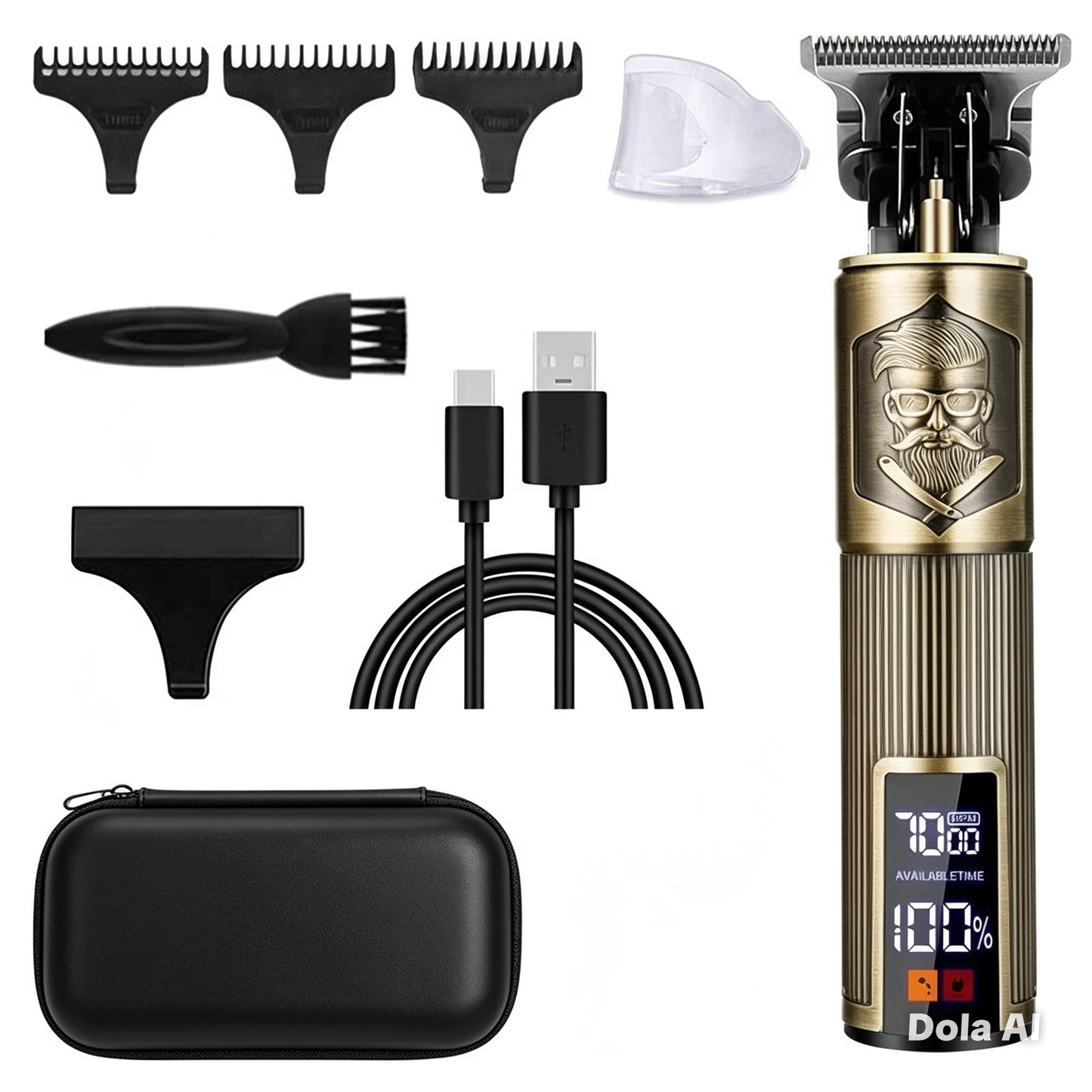 Tondeuse à cheveux sans fil, charge rapide USB, machine à couper les cheveux, rasoir électrique, barbier professionnel